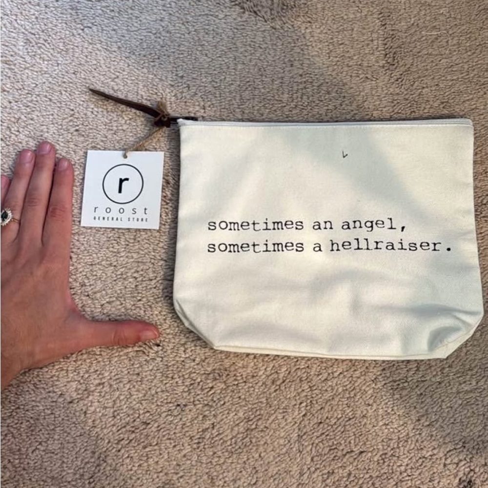 Roost Canvas Pouch with Quote